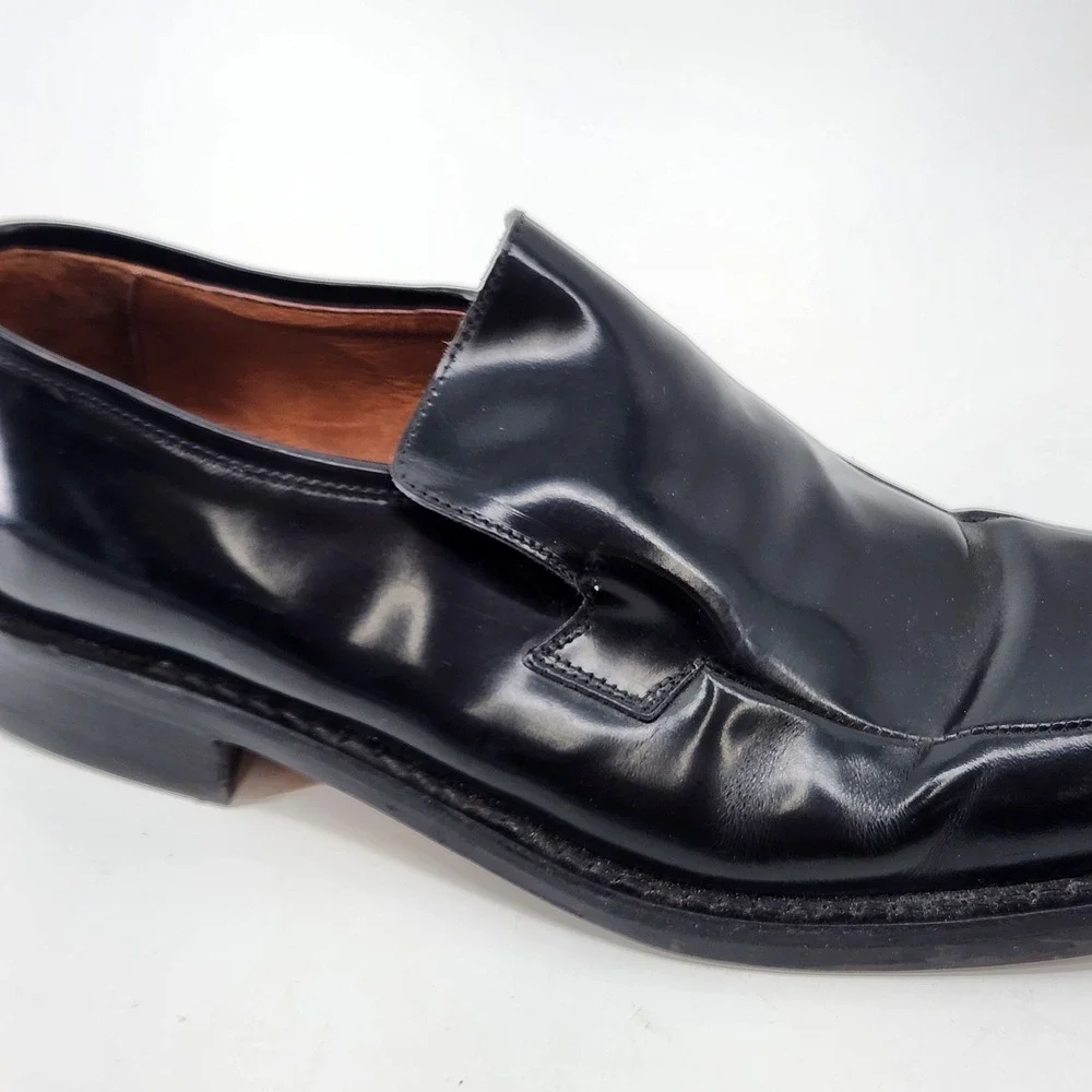 Senso Loafers Mens EU 43‎ US 10 Black Patent Leather Slip On Shoes Italy